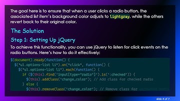How to Maintain a Consistent Background Color for Radio Button Lists Using jQuery