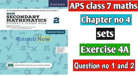 Exercise 4A || Question (1 and 2) || Oxford secondary mathematics book 2 updated edition