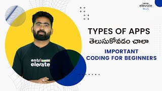 Types of apps | Web development for Beginners |  Full stack with Entri Elevate Telugu screenshot 2