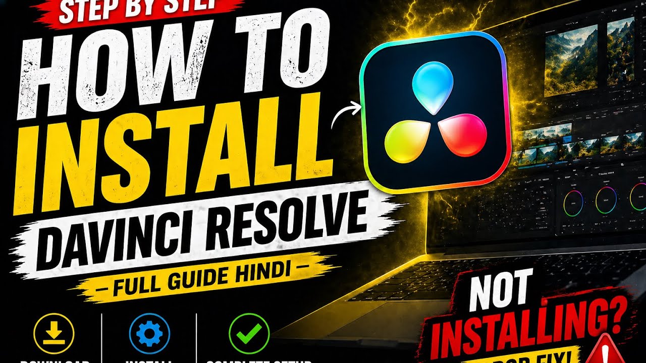 How to install DAVINCI RESOLVE ( step by step) - YouTube