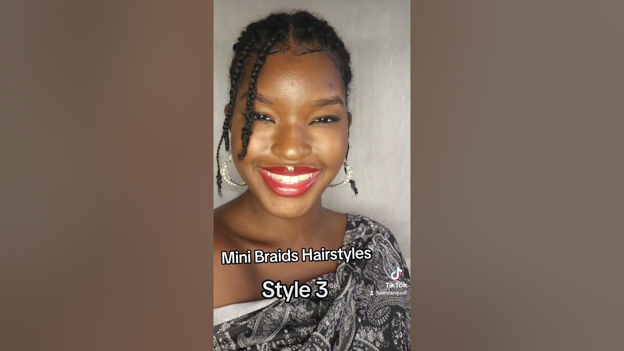  5 Mini Braids Hairstyles You Can Try #shorts #naturalhair # ...