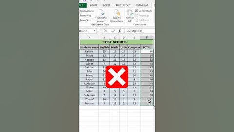 SUM Formula| SUM Function| SUM Shortcut In Excel #excel #microsoft #shorts #sumformula