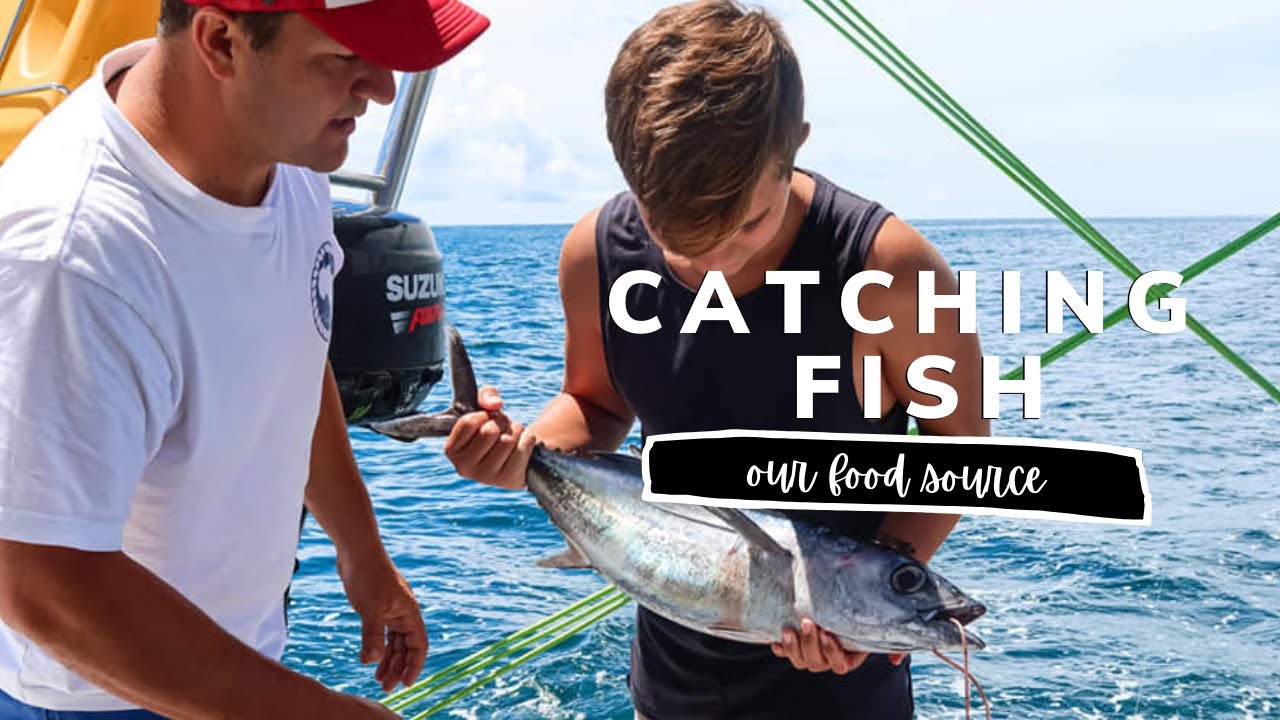 Catching FISH on our SAILING CATAMARAN! 🐟 | Atlantic Crossing