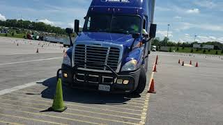 How to driver side parallel park a semi for cdl test