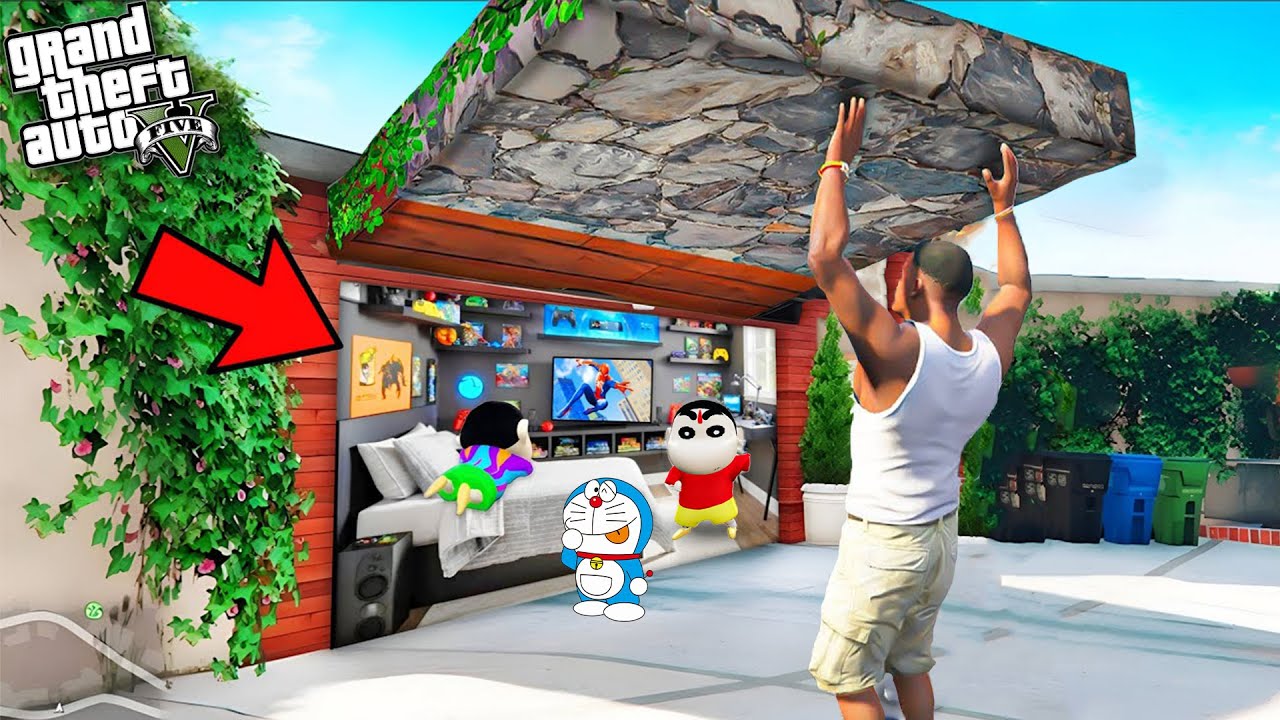 Franklin Shinchan Found New Most Ultimate Secret Gaming Room In His House GTA 5 | GTA In Telugu