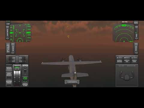 Aviation landing speed run in turbo prop flight simulator - YouTube