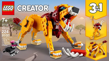 🔥LEGO Creator Wild Lion SET 31112 🔥 Speed Build 3D