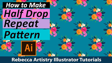 How to Make Half Drop Repeat Adobe Illustrator!!!
