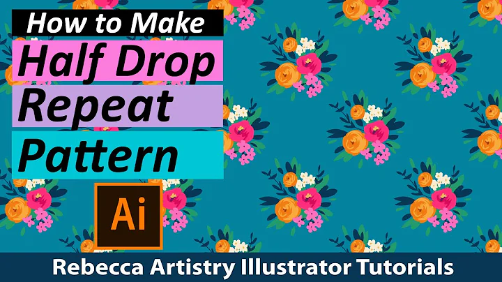 How to Make Half Drop Repeat Adobe Illustrator!!!