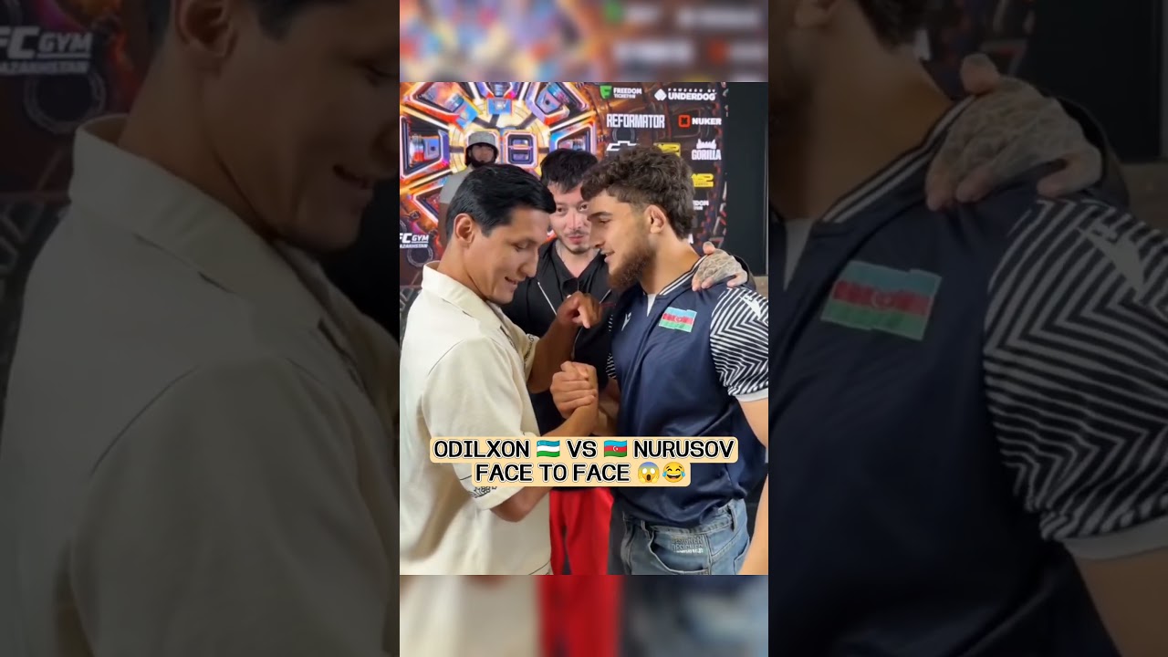 🇺🇿 Odilxon vs Nurusov 🇦🇿 Face to Face 😱🤯 #mma #ufc #uzb #rek #mmafighter #sports #reels #boxing
