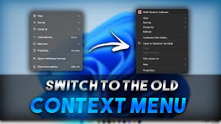 🛠️Switch to the Default Context menu (right-click Menu) in windows 11!