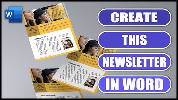 Create This NEWSLETTER in MS Word | STEP BY STEP TUTORIAL