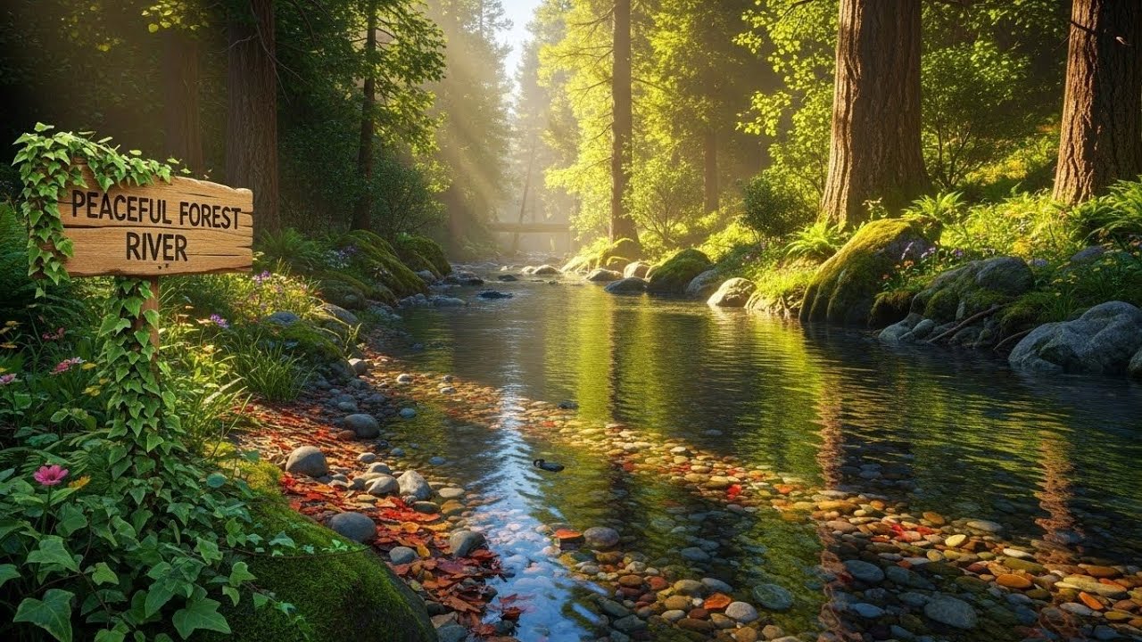 Calm Flowing River 🌿 Peaceful Natural Ambience for Meditation and Deep Sleep #351