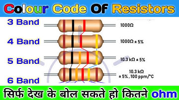 Resistor color code in Hindi, 3, 4, 5 & 6 Band Resistor code calculation | Resistance calculation