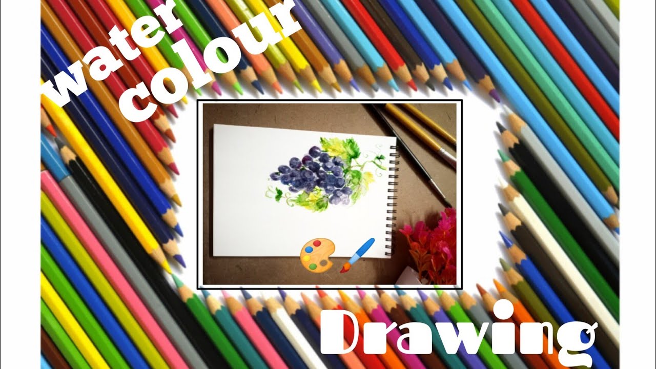 How to draw purple grapes🍇  || Water colour drawing || Prettiest artist