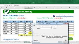 Day 1 2 Most Useful Function in Excel ECTC Online Learning