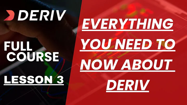 DERIV FULL COURSE LESSON 3   (Everything you need to know about Deriv)