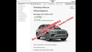 Bentley Bentayga Continental FlyingSpur Mulsanne Arnage Workshop Service Manual Wiring Diagram