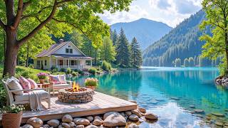 Peaceful Cottage by the Crystal Lake with Nature Sounds and Soft Piano Music screenshot 2