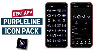 Best Purple Line Icon Pack app for Android screenshot 1