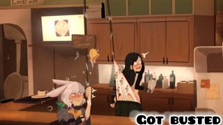 Girl wedgie in kitchen | Three girls wedgie in jungle | Comic Dub 