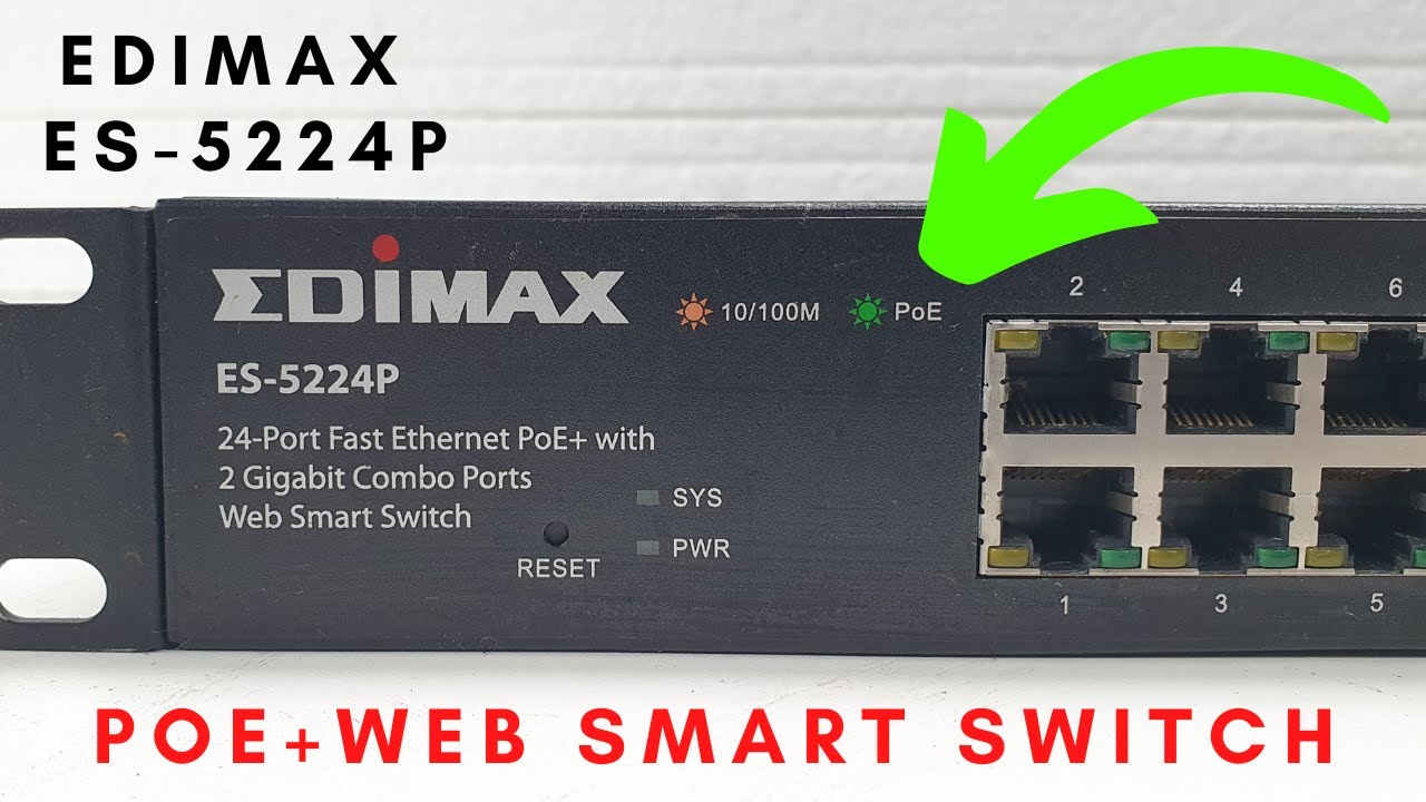 EDIMAX ES-5224P 24-PORT Fast Ethernet PoE+ - YouTube