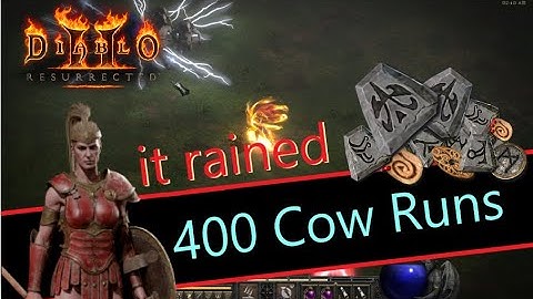 Rained high runes with Javazone!! 400 Cow runs - Diablo 2 Resurrected