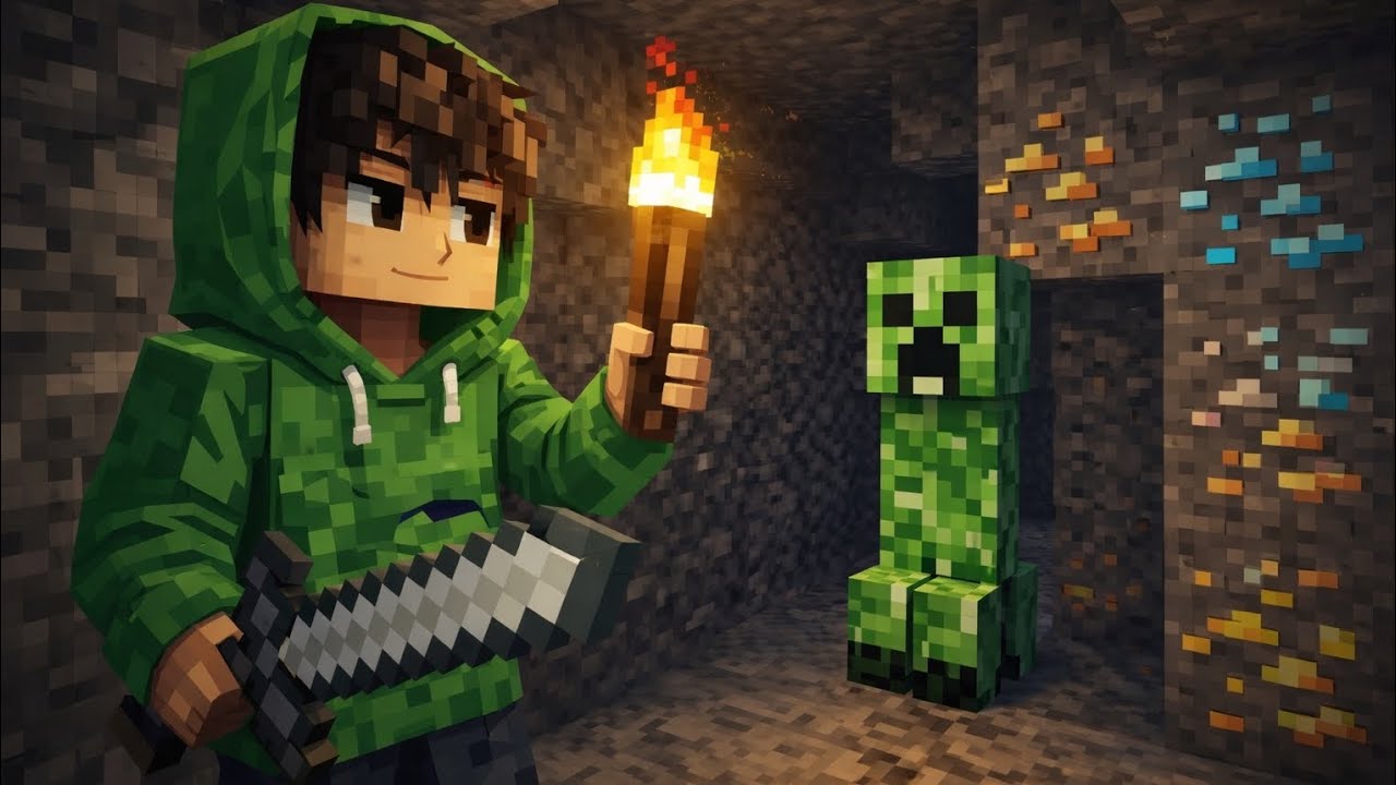 Minecraftoztam és sok gyémántot találtam