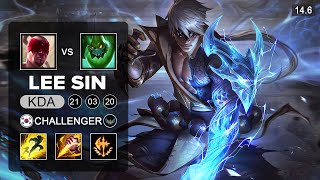 Lee Sin vs Zac Jungle - KR Challenger - Patch 14.6 Season 14