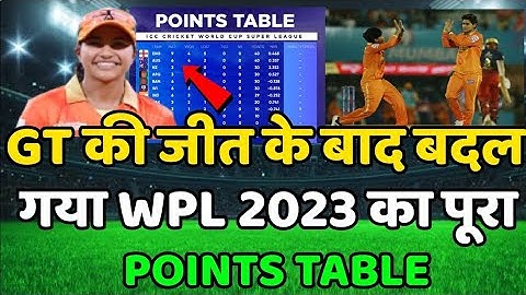 GG जितके बाद WPL 2023 का पूरा points table