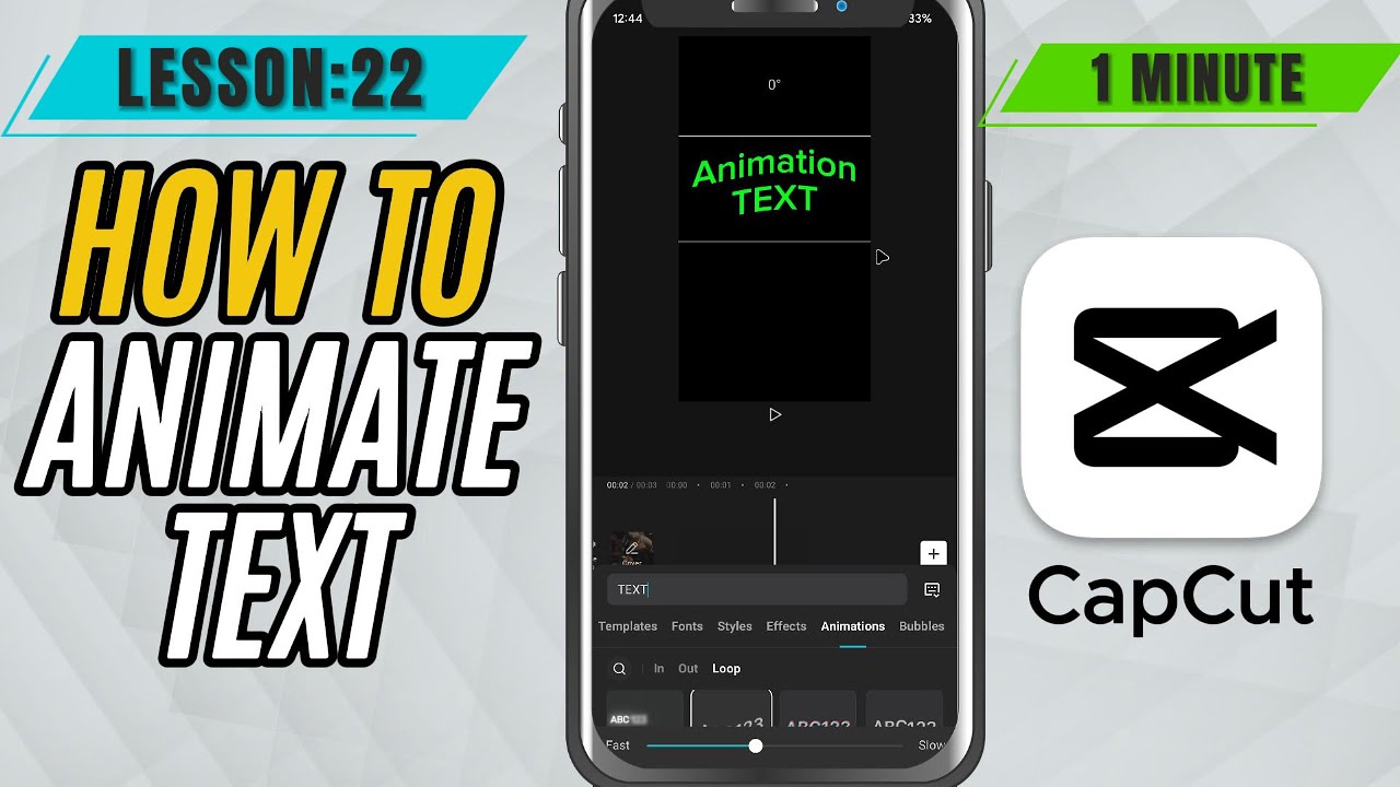 Style Text Capcut How to Style and Animate Text in CapCut Mobile - Lesson 22 CapCut ...