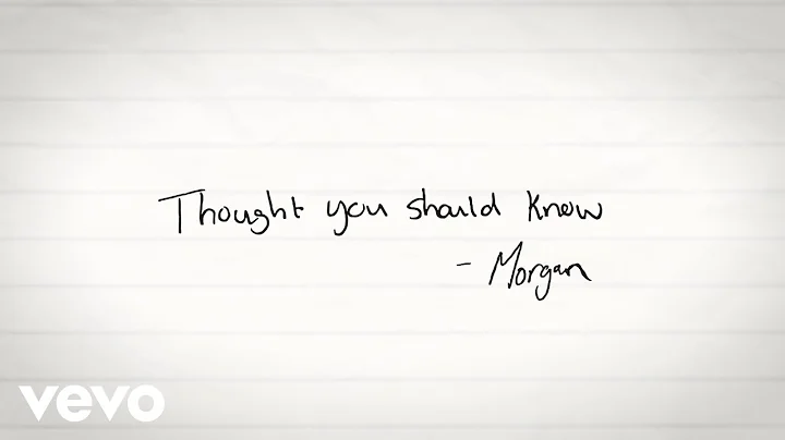 Morgan Wallen - Thought You Should Know (Lyric Vid...