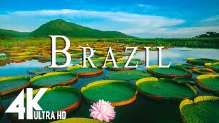 FLYING OVER BRAZIL (4K UHD)  Relaxing Music Along With Beautiful Nature Videos  4K Video Ultra HD