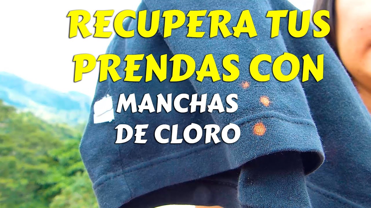 Recuperar una prenda con manchas de cloro o lejía - YouTube