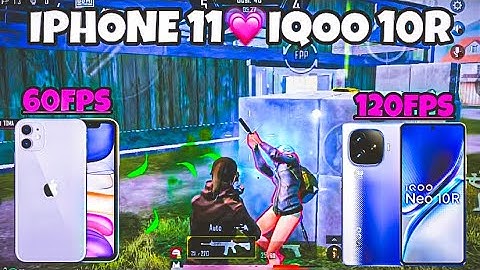 💘iPhone 11 vs iqoo 10r ⚜️1v1 tdm player | 60fps vs 120fps