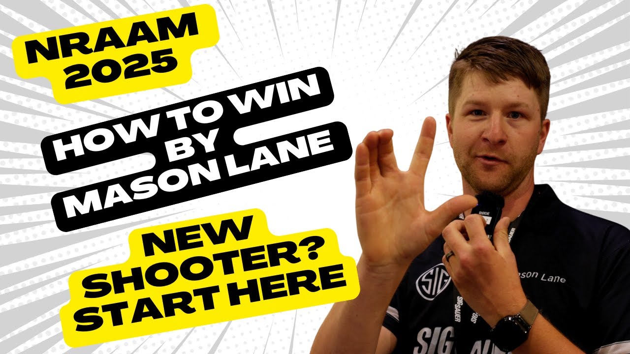 Tactical Playground HQ interviewing professional shooter and USPSA Grand Master Mason Lane at NRAAM 2025, discussing his training methods, fundamentals, and high-level performance insights.