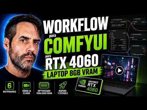 Miniatura del vídeo de ANDO TV: WORKFLOW en COMFYUI para RTX 4060 Laptop 8GB VRAM