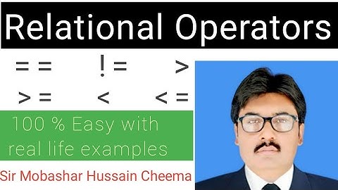 Operators in C class 10 computer chapter 2 | Relational operators #babulilm #MobasharCheema