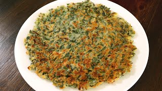 Chive pancake (Buchujeon: 부추전)
