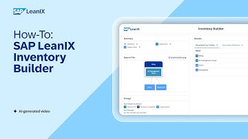 How-To: SAP LeanIX Inventory Builder