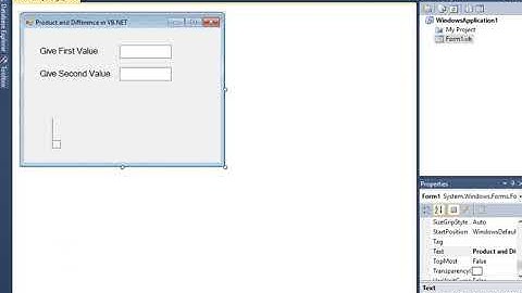 Product and Difference of Two Numbers in VB.NET