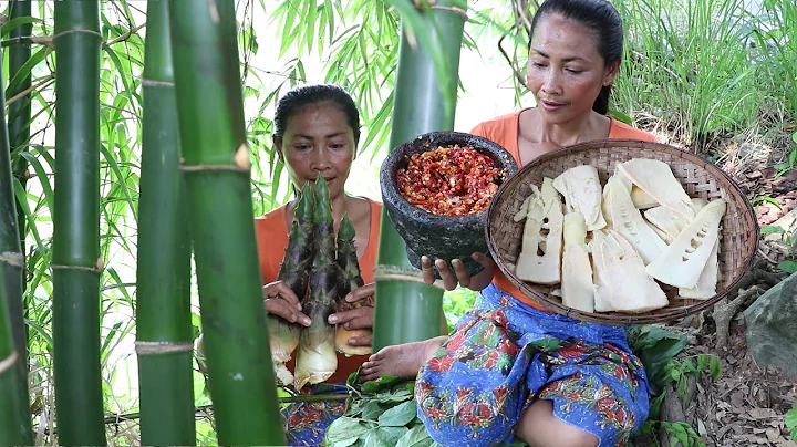 Wow! Watering Mouth with She Eat Bamboo Shoot with Hot Peppers Sauce - Food my village Ep 35 - DayDayNews