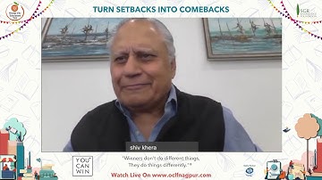 "Turn Setbacks into Comebacks" By Shiv Khera at Orange City Literature Festival 2020