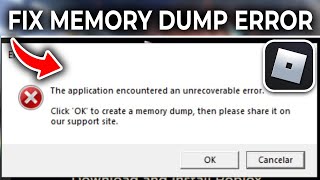 How To Fix Roblox Memory Dump Error (Tutorial)
