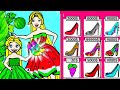 Paper Dolls Dress Up - Competition Rapunzel & Sadako Fruits Family Dress - Fairy Tales