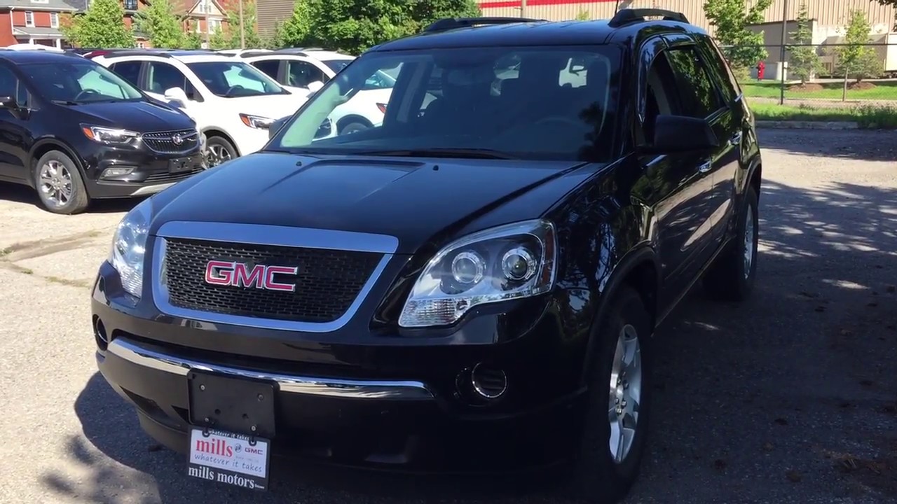 Pre Owned 2010 GMC Acadia FWD SLE 7 Passanger Black Oshawa ON Stock # 1814893A - YouTube