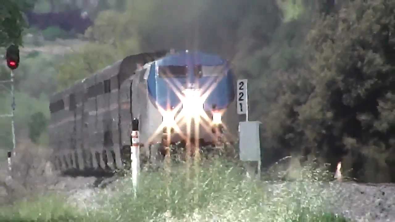 Amtrak #11 and #14 of Thu 4 Apr 2013 [HD]