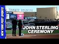 Yankees hold ceremony honoring John Sterling ahead of Monday's game