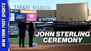 Yankees hold ceremony honoring John Sterling ahead of Monday's game