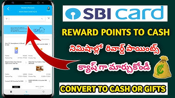 SBI CREDIT CARD reward pints నీ cash గా మార్చుకోండీ|How to redeem SBI CREDIT reward points|#sbicard